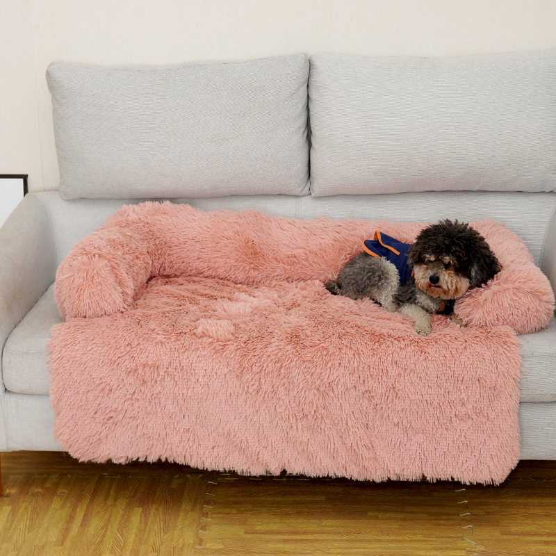 Manufacturer Wholesale Soft Warm Plush Grey Pink Washable Blanket Dog Large Bed