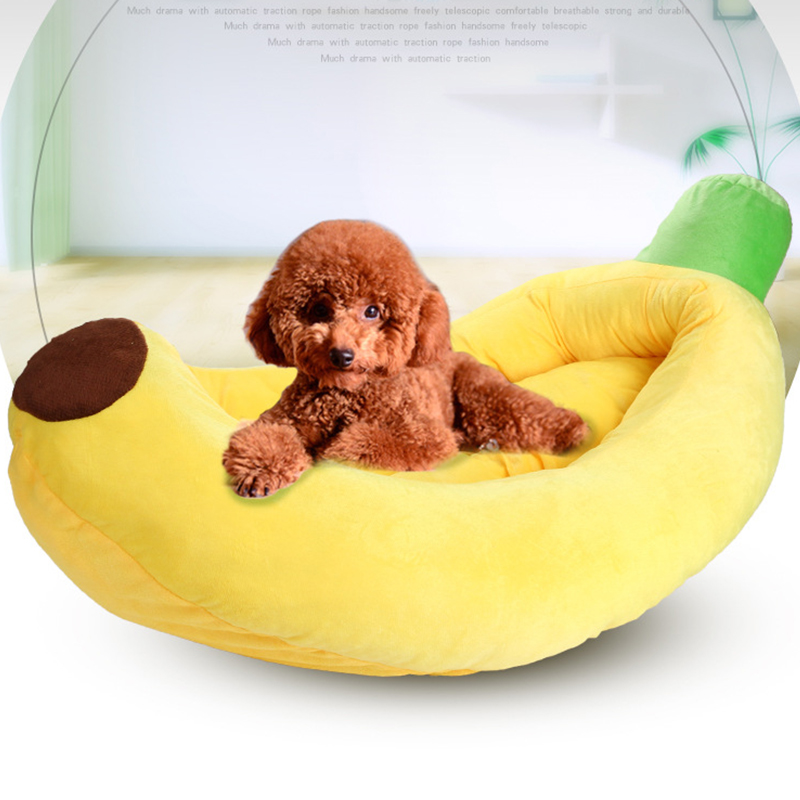 Manufacturer Wholesale Soft Cute Design Dog Bed Banana Shape