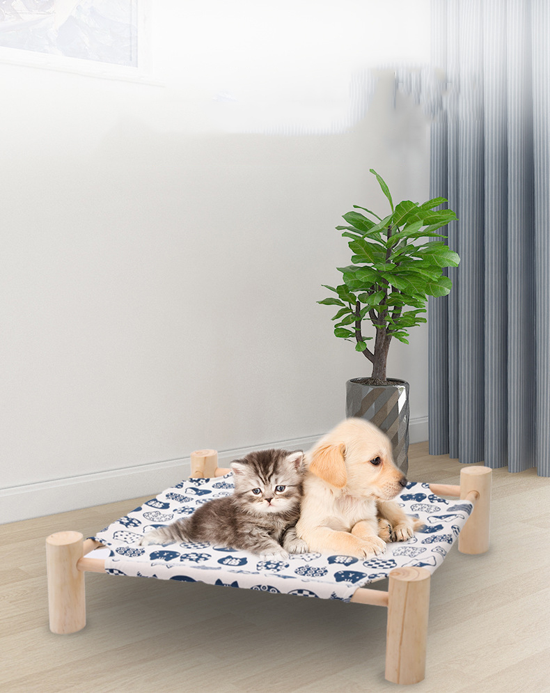 Manufacturer Wholesale Removable Moisture-proof Dog Bed Elevated Wooden Frame