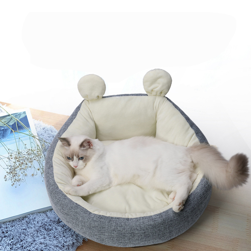 Manufacturer Wholesale Warm Cute Small Dog Cat Bed With Ear