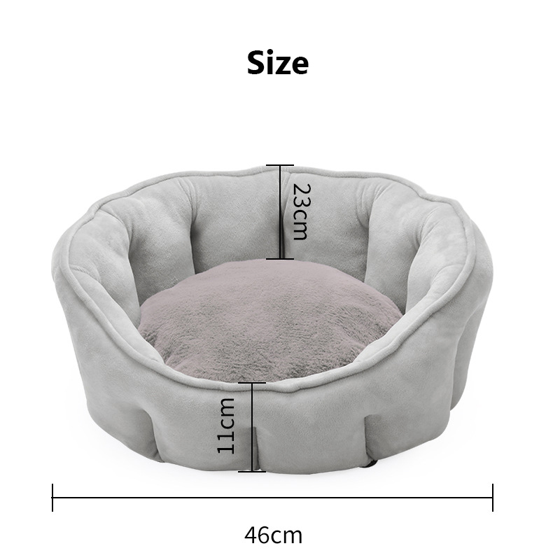 Manufacturer Wholesale Warm Grey Pink Yellow Cat Soft Plush Bed