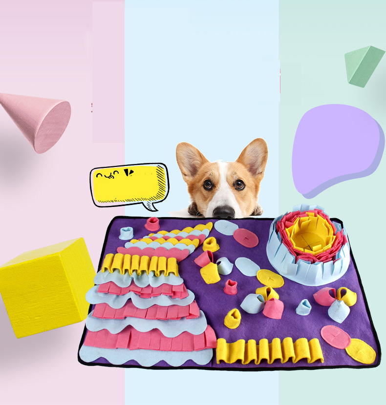 Manufacturer Wholesale Feeding Washable Portable Polyester Pet Dog Colorful Snuffle Mat