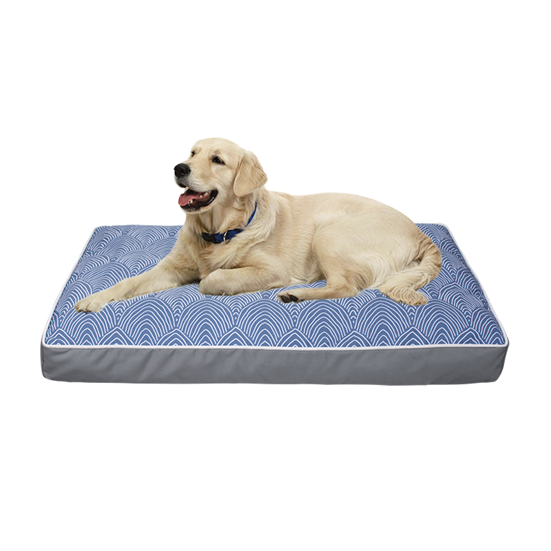 Manufacturer Wholesale Pattern Print Canvas Washable Cotton Stuffed Pet Cushion Bed Dog Pad