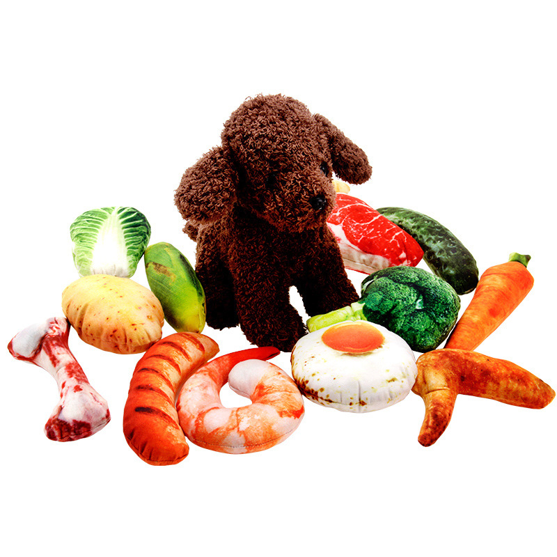 Manufacturer Wholesale Simulation Vegetable Dog Plush Food Toys