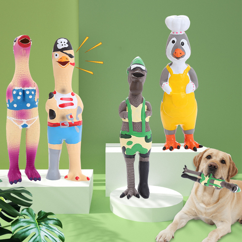 Manufacturer Wholesale Chicken Squeaky Dog Chew Latex Toy