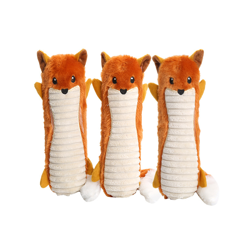 Manufacturer Wholesale Squeaky Chew Dog Squirrel Plush Toy