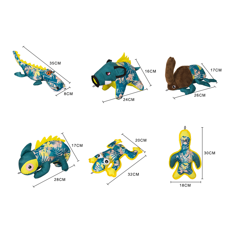 Manufacturer Wholesale Chew Dog Pp Cotton Stuffed Toys Set Jungle Series