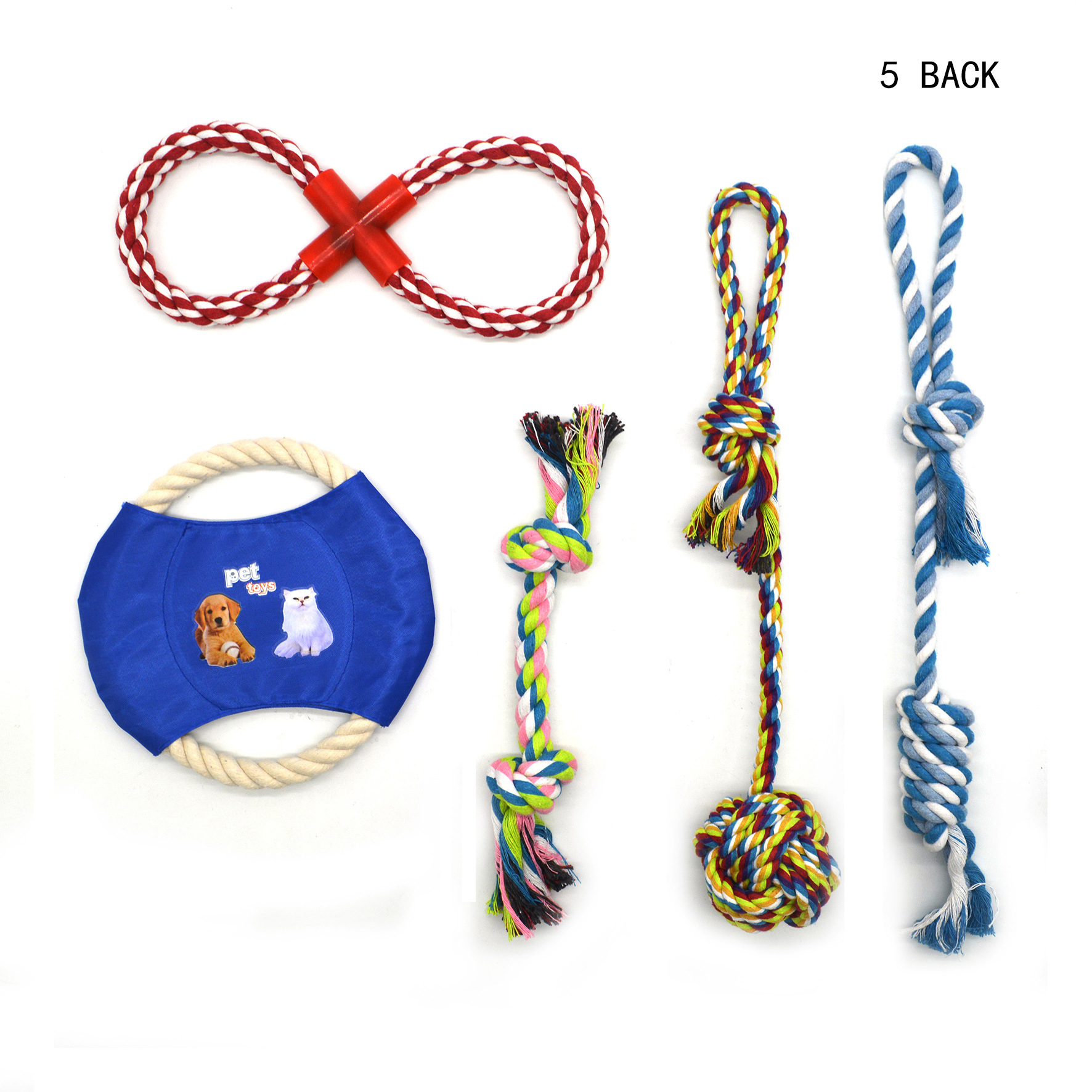 Manufacturer Wholesale Indestructible Chew Dog Rope Toys Set