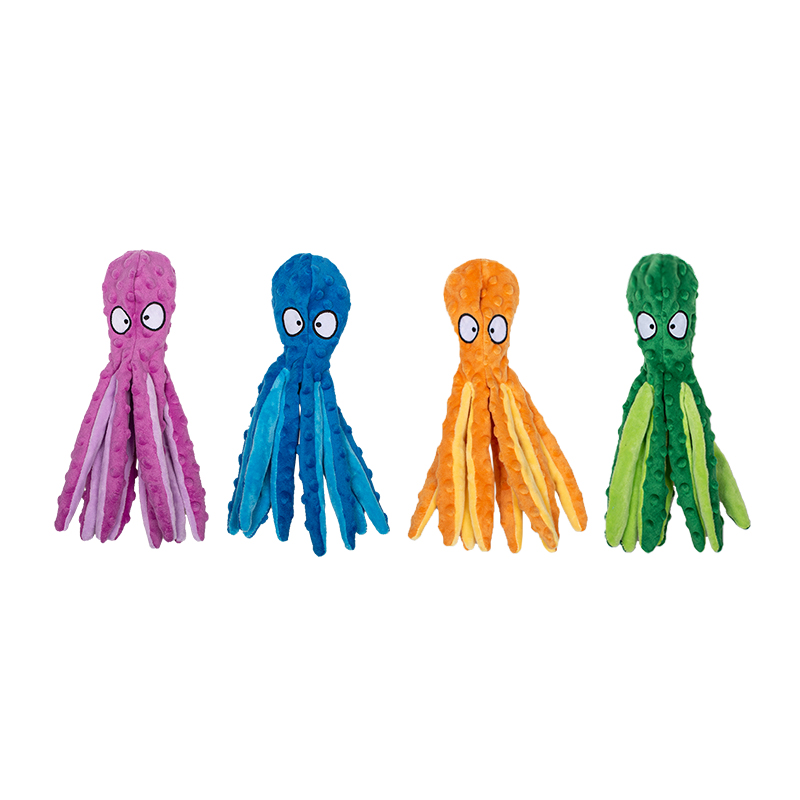 Manufacturer Wholesale Pink Green Blue Orange Dog Octopus Plush Toys