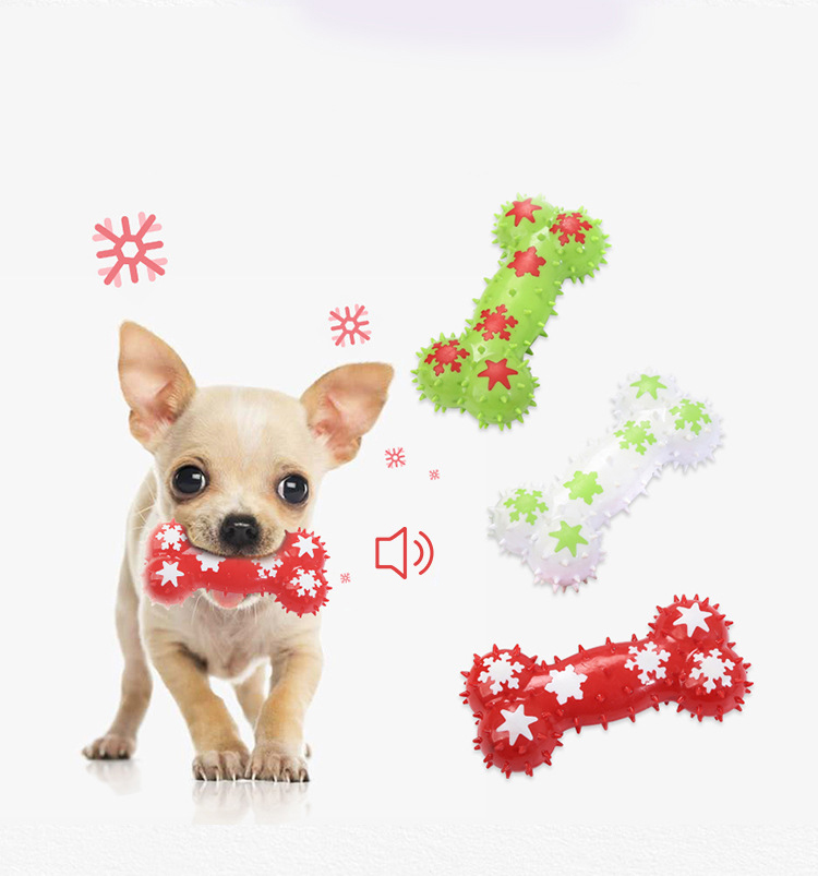 Manufacturer Wholesale Clean Teeth White Green Red Christmas Dog Tpr Toys
