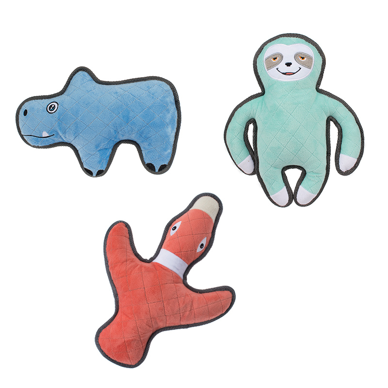 Manufacturer Wholesale Cute Quilting Seam Dog Short Plush Stuffed Toys