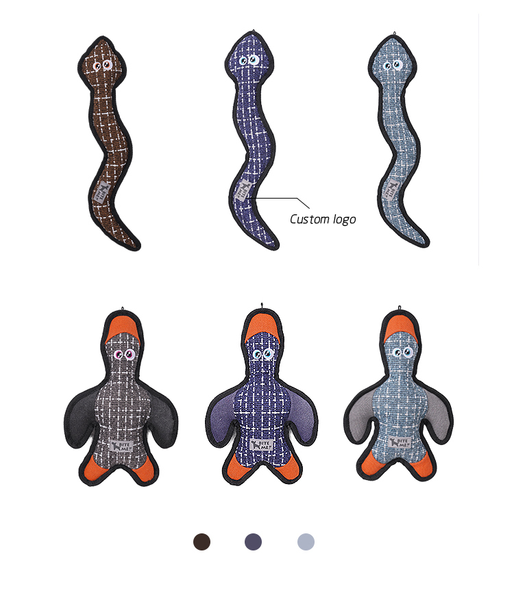Manufacturer Wholesale Bite-resistence Chew Snake Shape Dog Tuff Toys