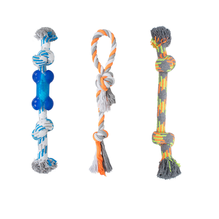 Manufacturer Wholesale Three Design Cotton Dog Rope Toy