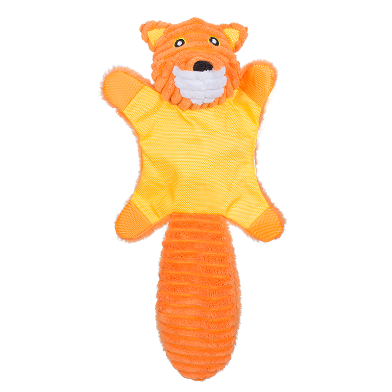 Manufacturer Wholesale Stuffed Squeaky Chew Cute Dog Fox Short Plush Toys
