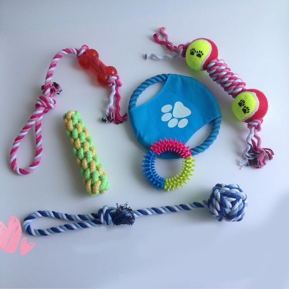 Manufacturer Wholesale Chew Tpr Rope Bite Resistence Pet Dog Toys Set