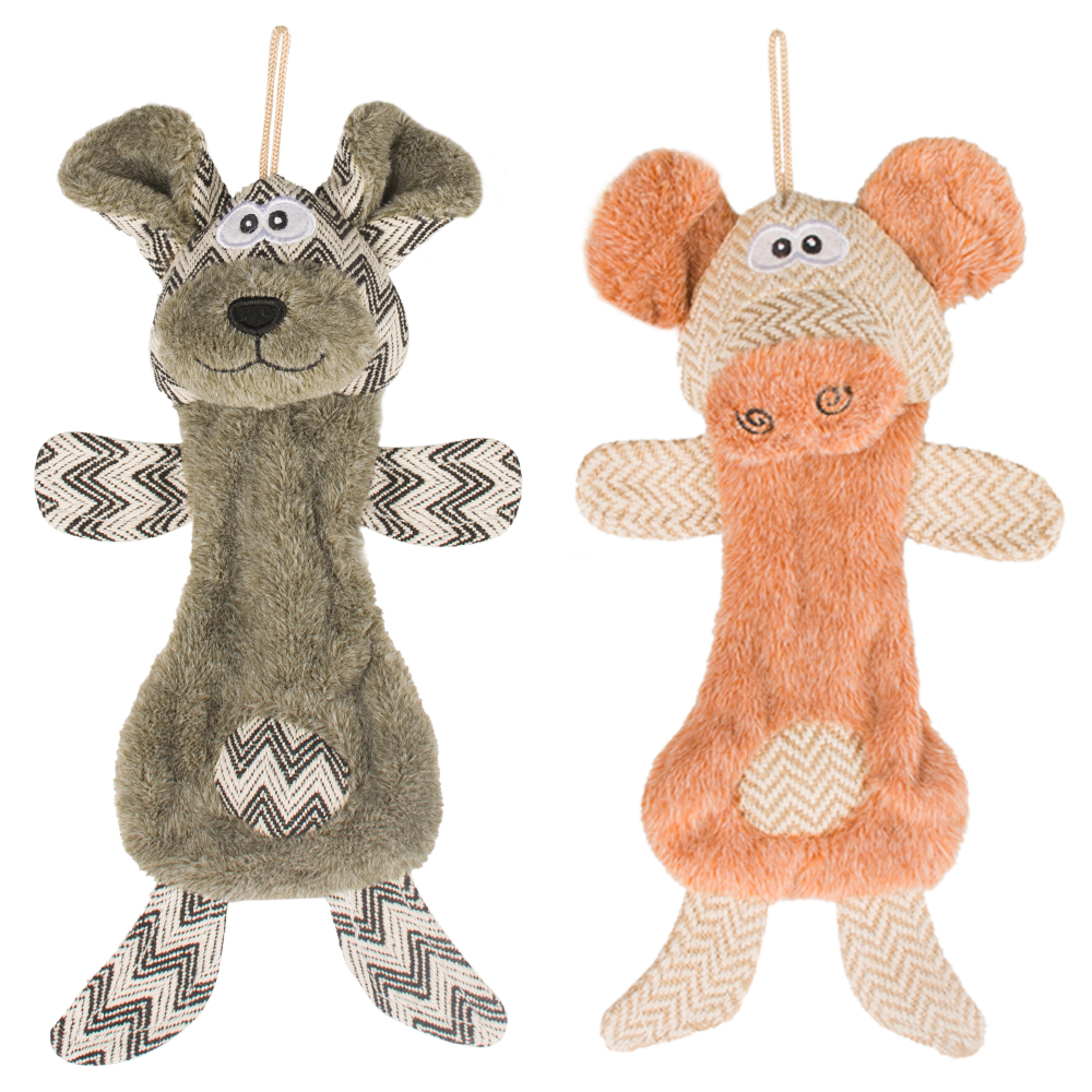 Manufacturer Wholesale Cute Chew Squeak Plush Set Dog Toys