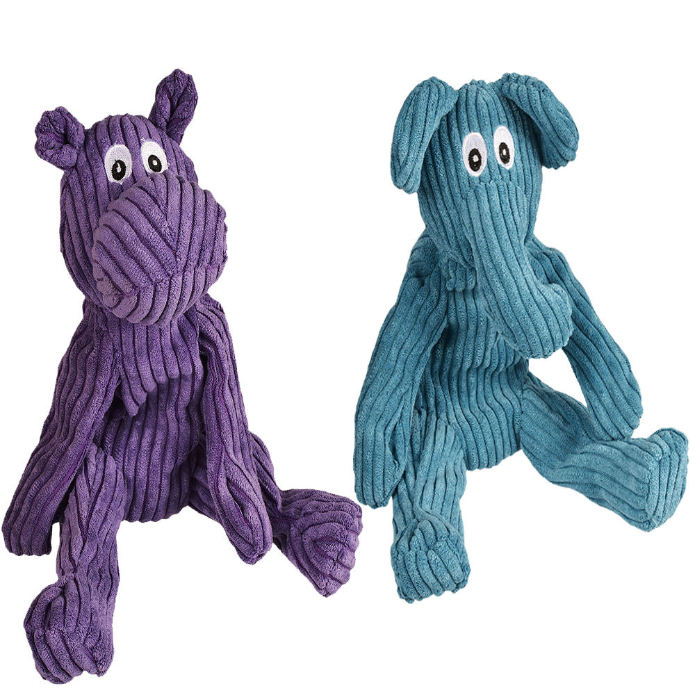 Wholesale Eco Friendly Embroidery New Handmade Purple Animal Pet Plush Product Dog Toys