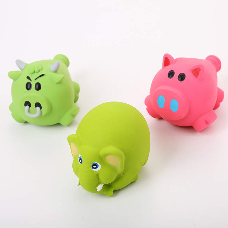 Manufacturer Wholesale Squeaky Dog Pig Cow Elephant Latex Toys