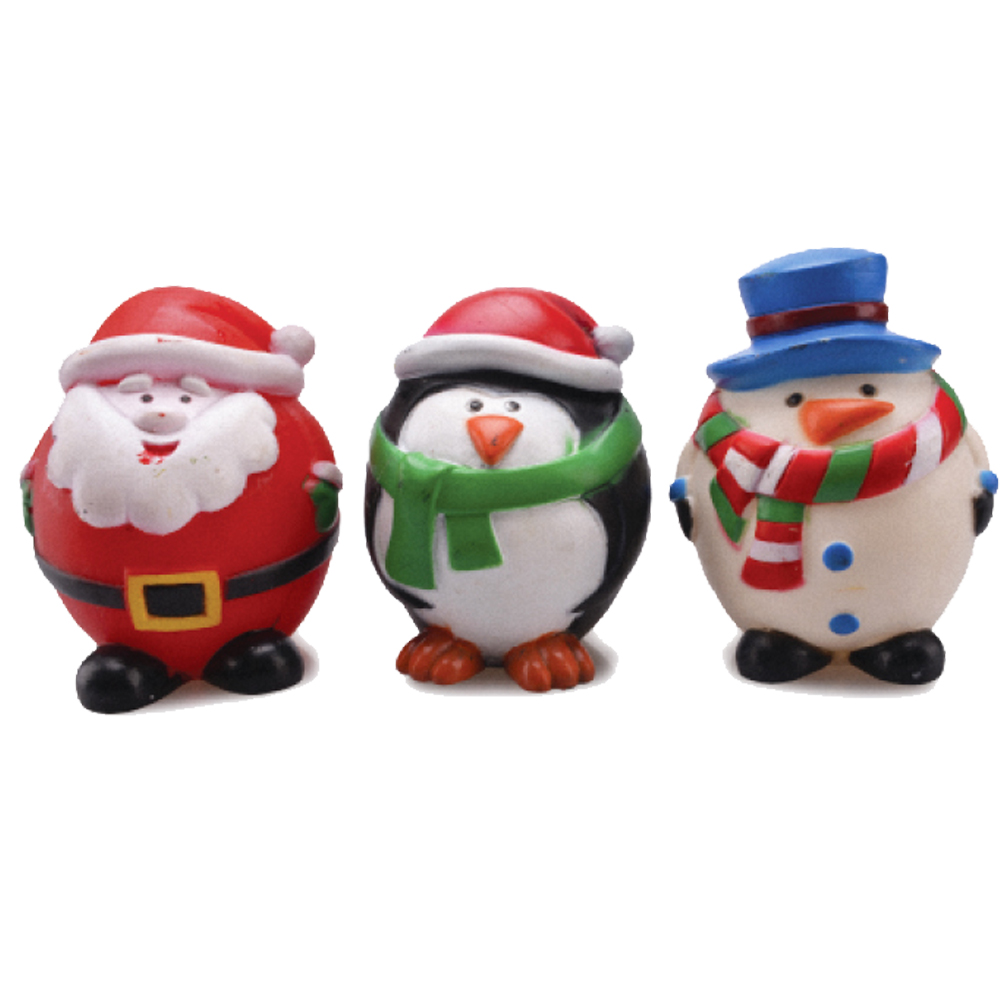 Cute Christmas Product Personalized Design Vinyl Toy Pet Dog Toy