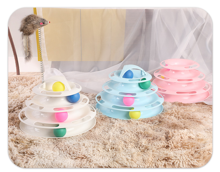 Manufacturer Wholesale Three Layer Four Layer Pink Blue White Cat Toy