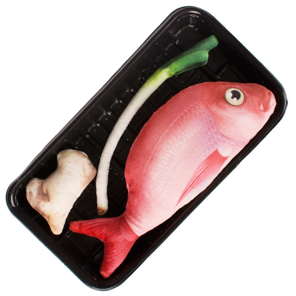 China Wholesale Manufacturers Ginger Scallion Fish Plush Cat Toys Set