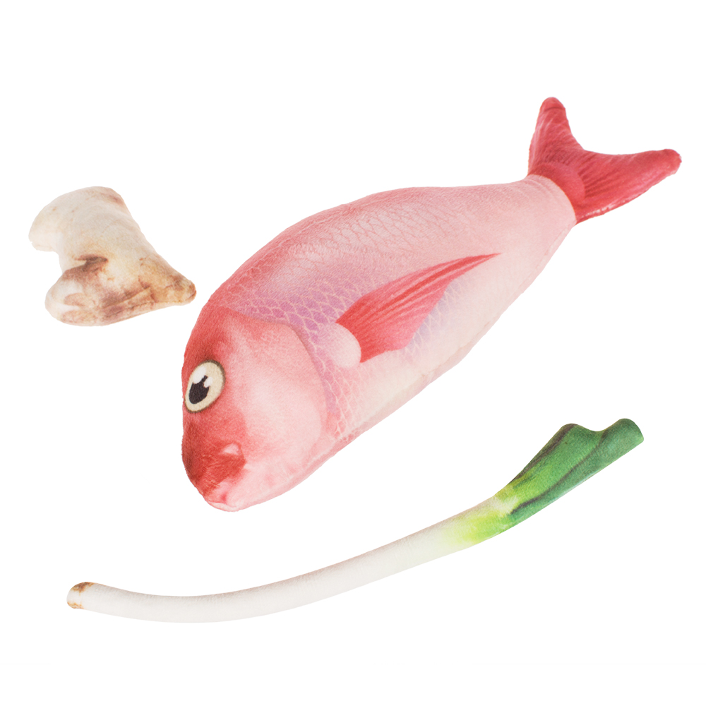 China Wholesale Manufacturers Ginger Scallion Fish Cat Toy Set