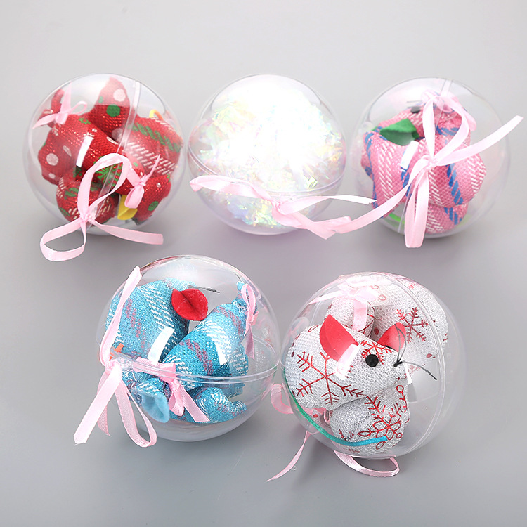 Wholesale Manufacturer Christmas Cat Toy Fish Candy Catnip Set Ball