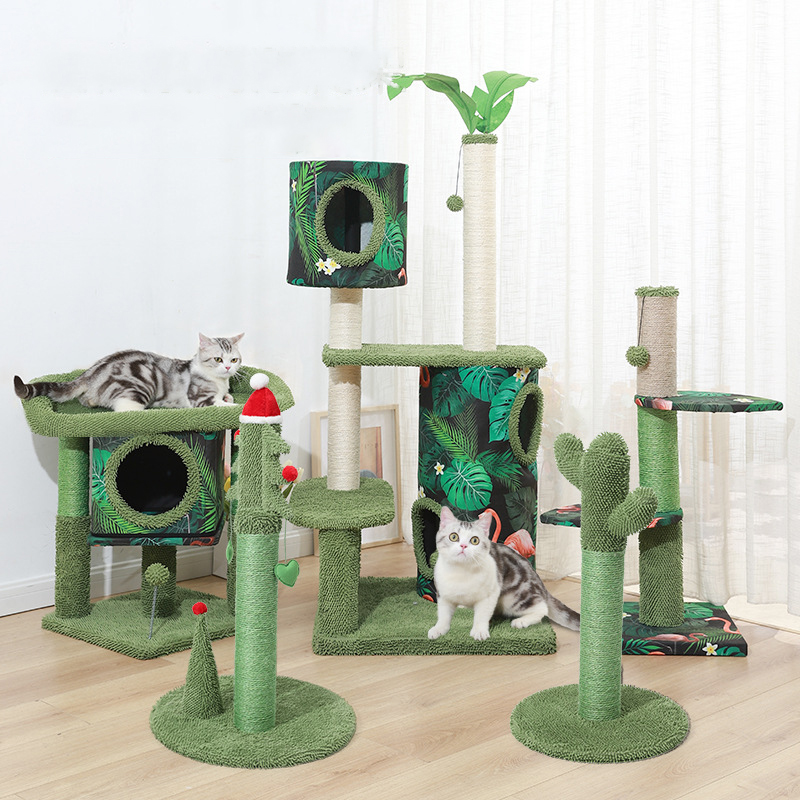 Manufacturer Wholesale Cactus Shape Detachable Cat Tree More Design