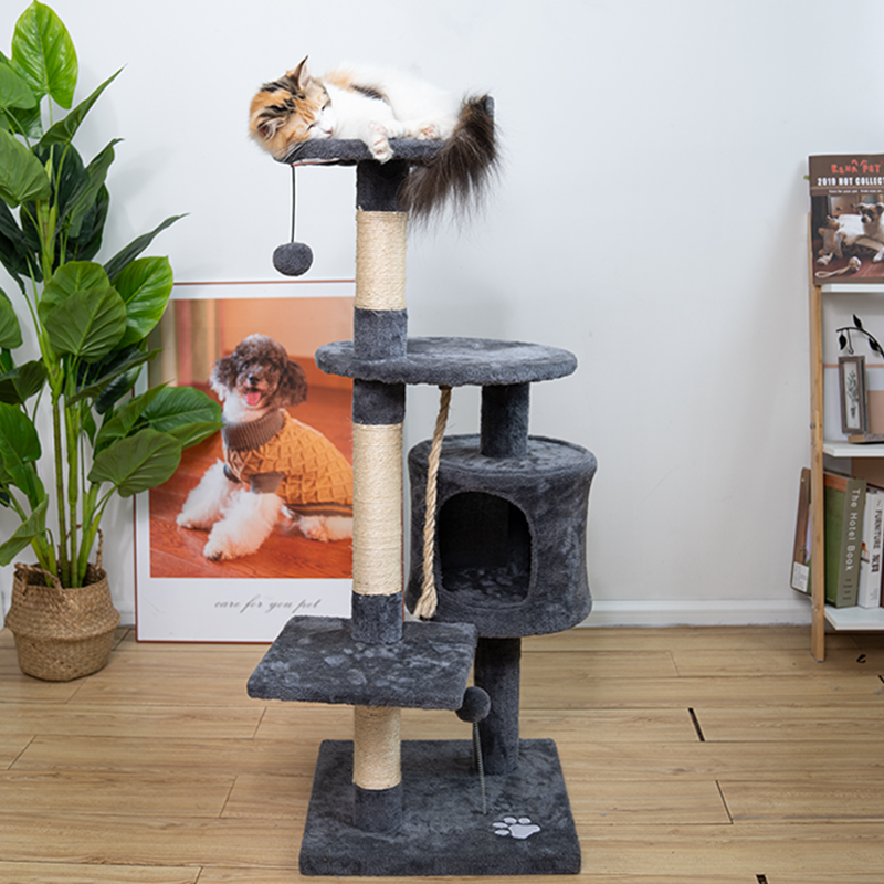 Manufacturer Wholesale Sisal Foldable Detachable Cat Scratcher Tree