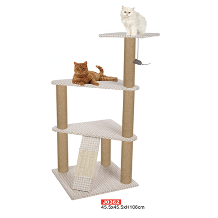 Manufacturer Wholesale Simple Sisal Scratcher Condo Cat Climb Tree