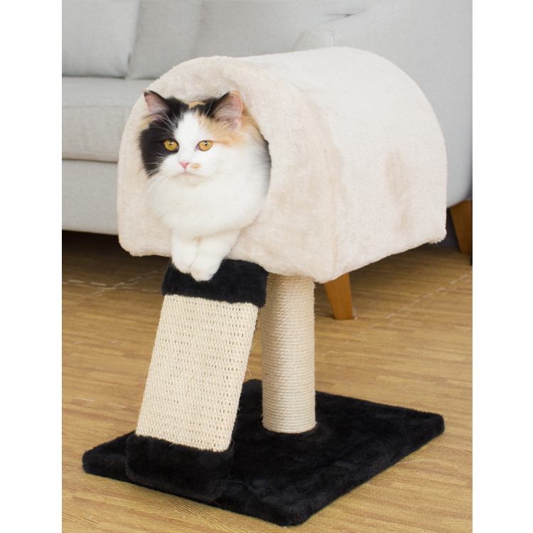 Manufacturer Wholesale Sisal Short Plush Foldable Small Cat Scratching House