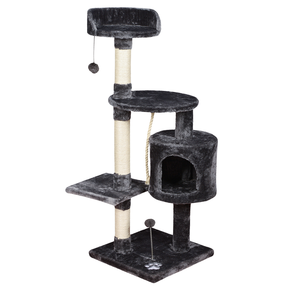 Small Large Size Dark Grey High Quality Pet Scratcher House Tower Condo Cat Trees