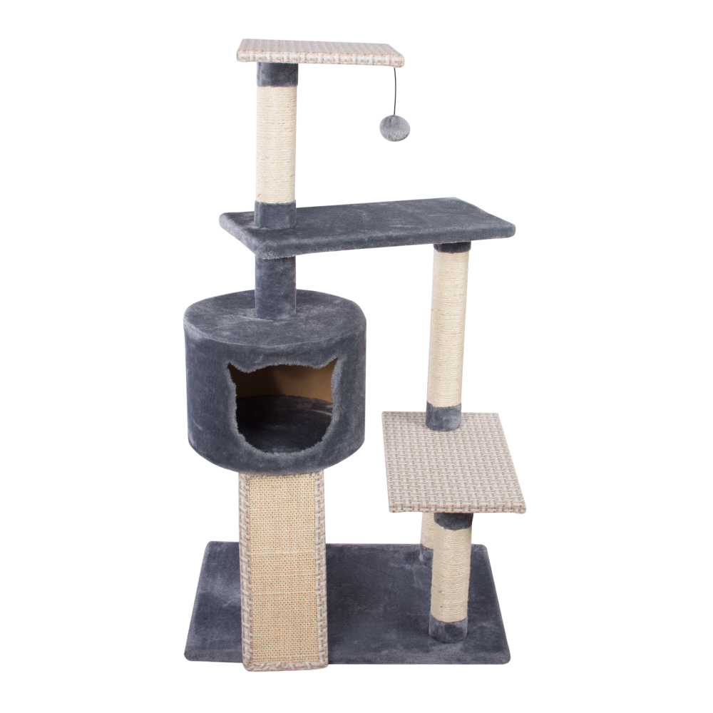 Manufacturer Oem Grey Cat Tree With Playing House