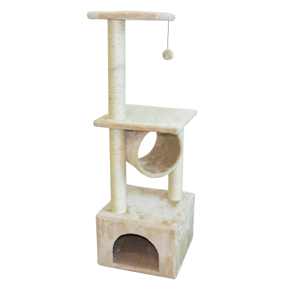 Cute Adjustable Beige Cats Tree Climbing Apartment Furniture Pet House Reasonable Price For Big Cats