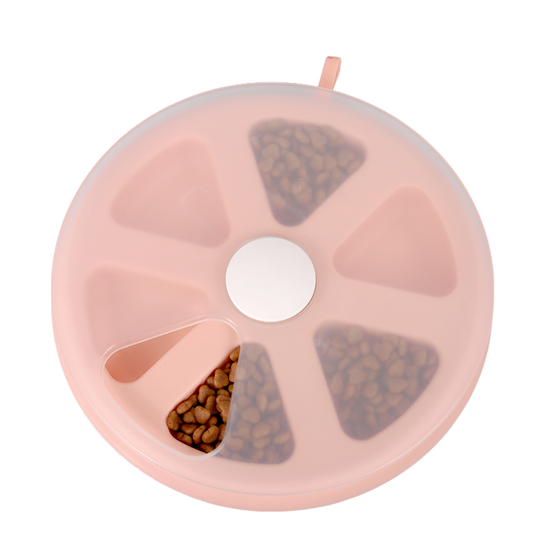 Manufacturer Wholesale Round Shape Dog Turntable Feeder Toy Pink Blue