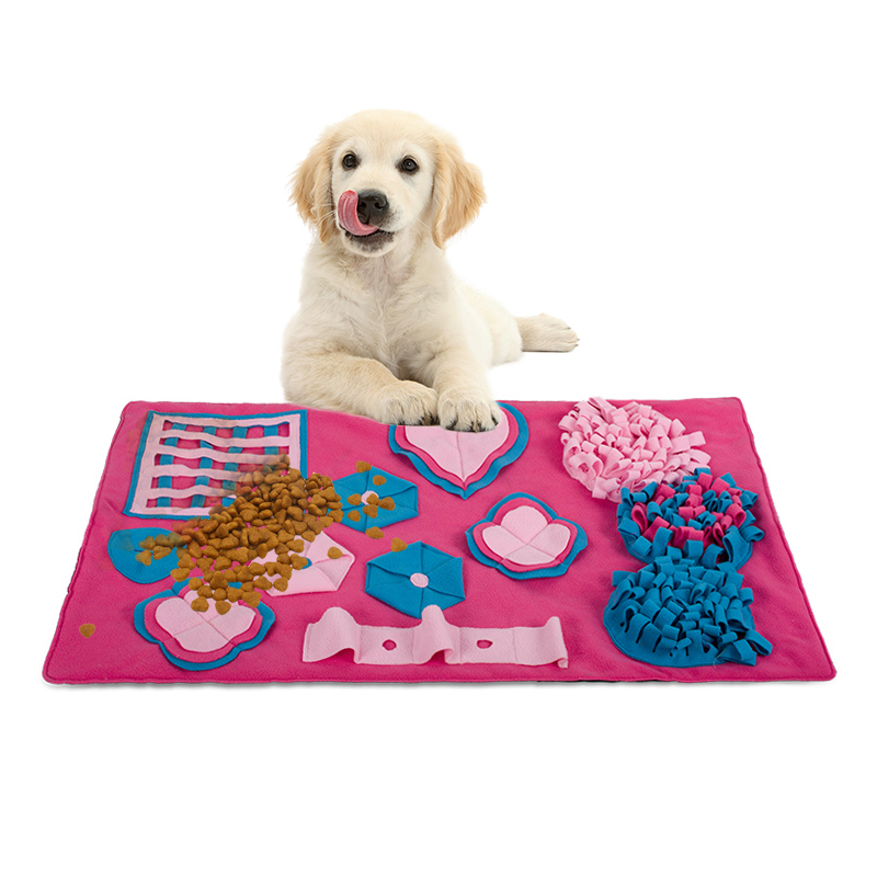 Manufacturer Wholesale Foldable Pink Dog Snuffle Training Feed Mat