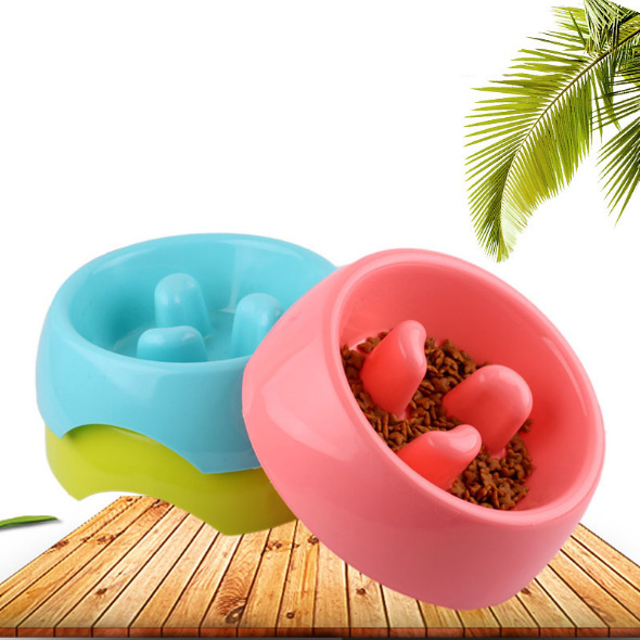 Manufacturer Wholesale Abs Blue Green Pink Dog Slow Feeder Bowl