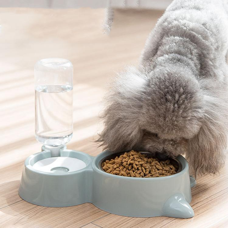 Manufacturer Wholesale 500ml Removable Cat Pet Dog Water Bottle Dispenser And Bowl
