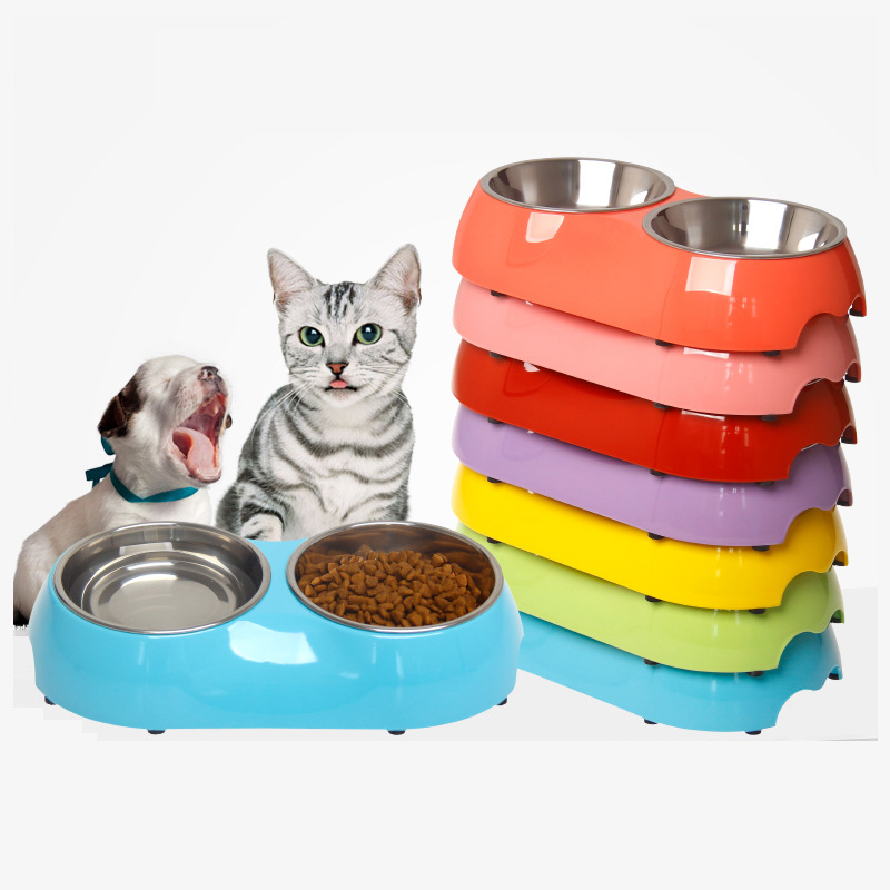 Manufacturer Wholesale More Colors Stainless Steel Portable Carrier Cat Pet Dog Melamine Bowls