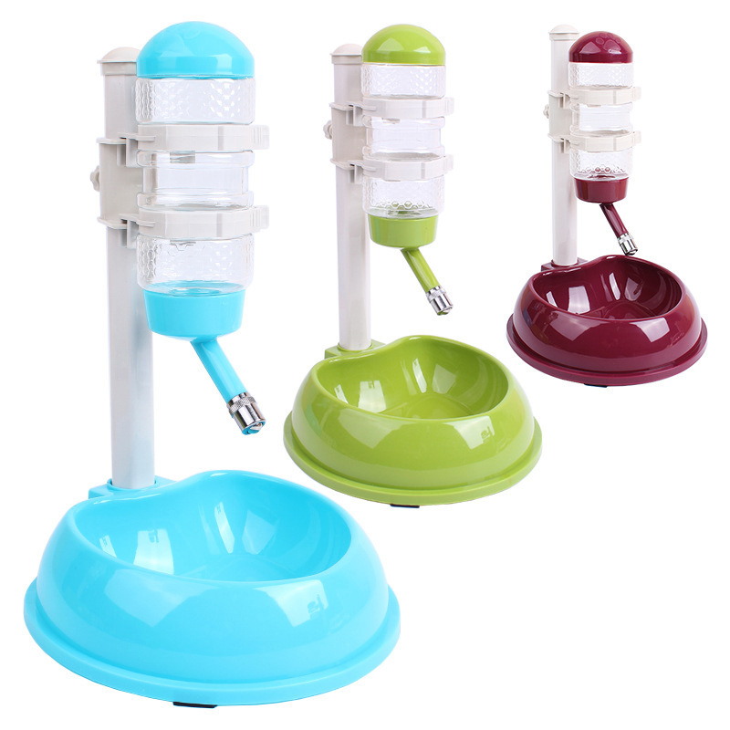 Manufacturer Wholesale Abs Detachable Adjustable Multi Colors Dog Pet Automatic Drinker Eat Set