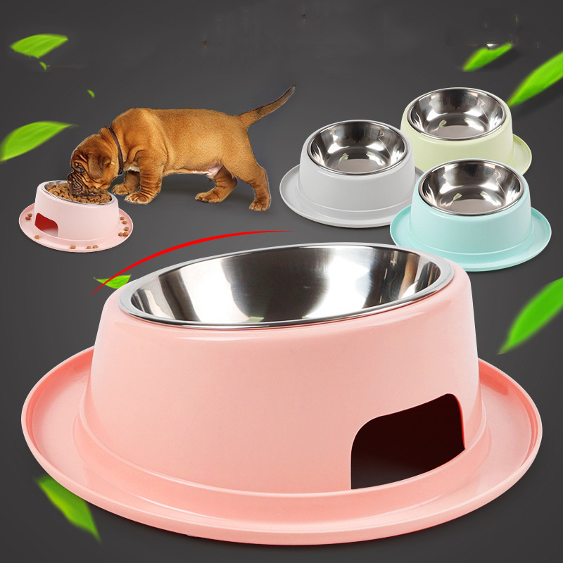Manufacturer Wholesale Multi Colors Portable Carrier Abs Round Dog Inclined Surface Bowl