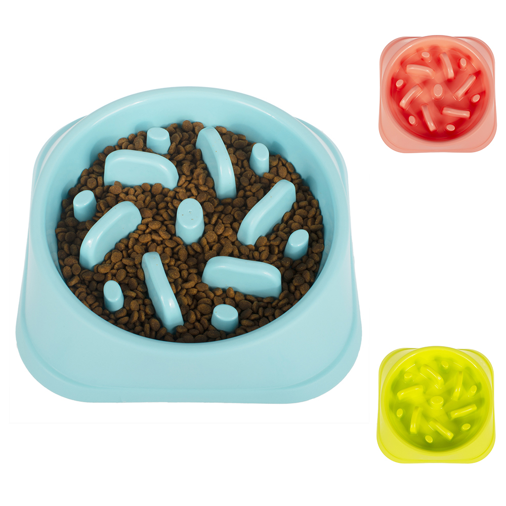 Manufacturer Bowl Slow Feeder For Dog Pet Indoor Outdoor Use Portable Plastic