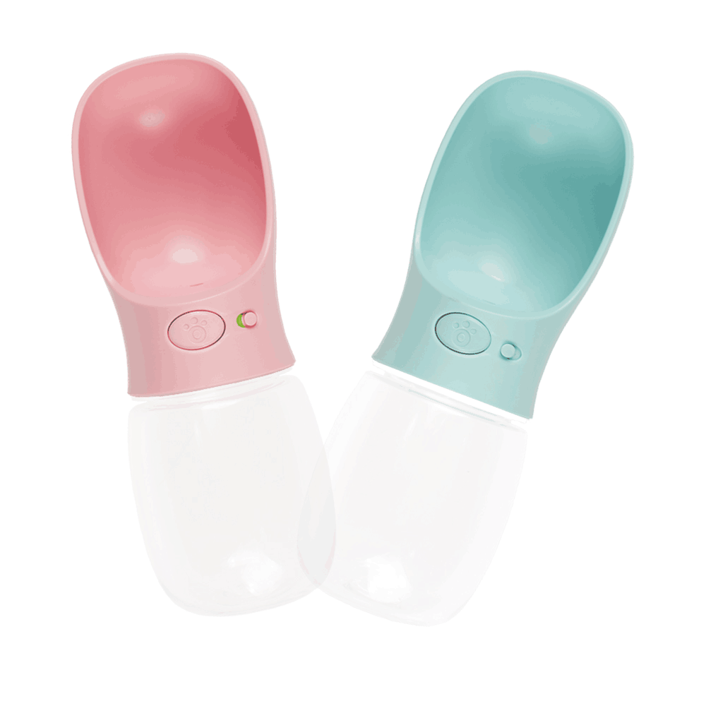 Manufacturer Oem Pink Green Water Bottle For Dog Out Walking Use