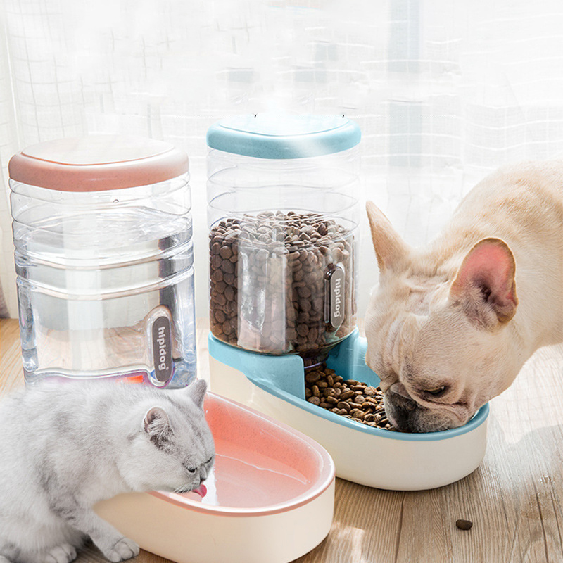 Manufacturer Wholesale Blue Grey Pet Product Automatic Food Water Dispenser For Dog Cat