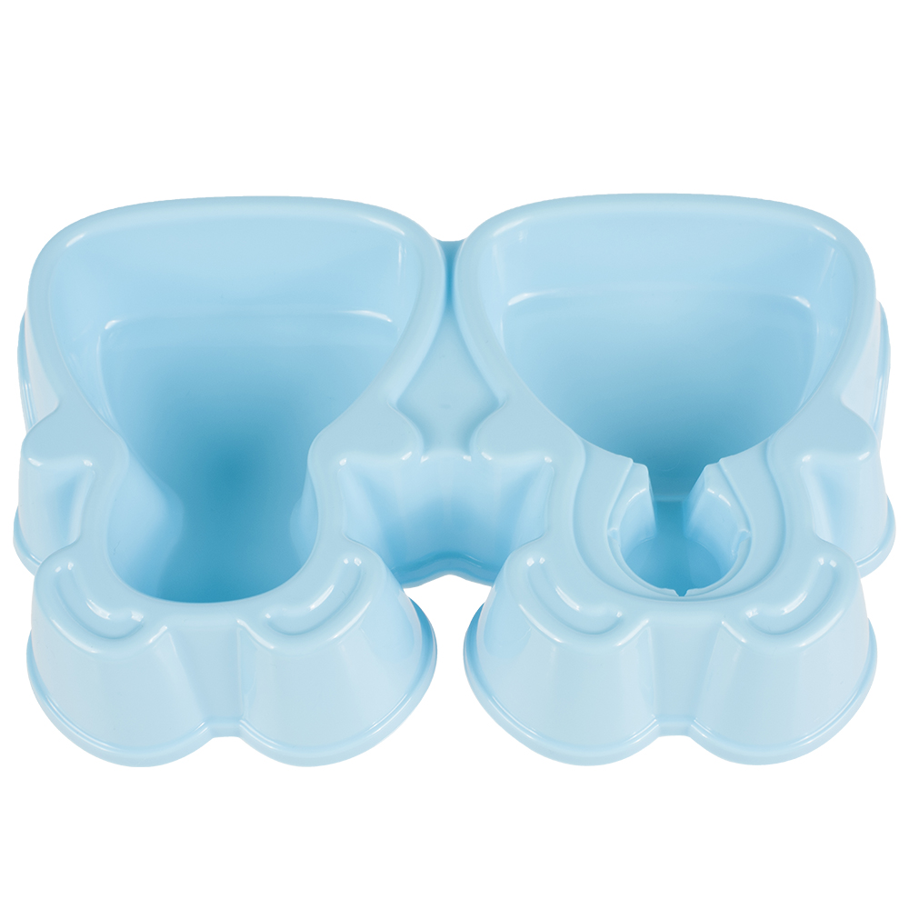 Eco-friendly Cute Luxury High Quality Plastic Double Pet Feeder Dog Bowl