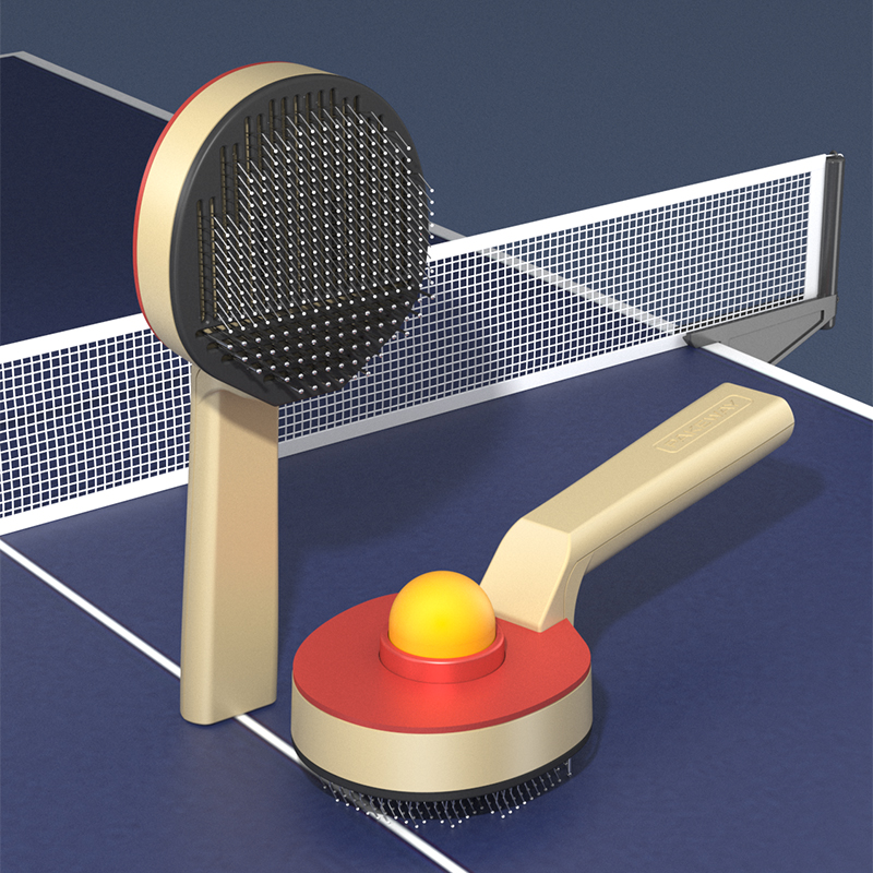 Manufacturer Wholesale Remove Hair Dog Brush Pingpong Bat Design