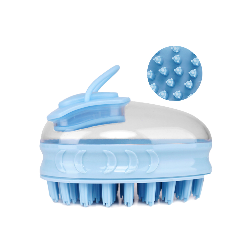 Manufacturer Wholesale Grooming Tool Cat Pet Dog Bath Brush Blue Green