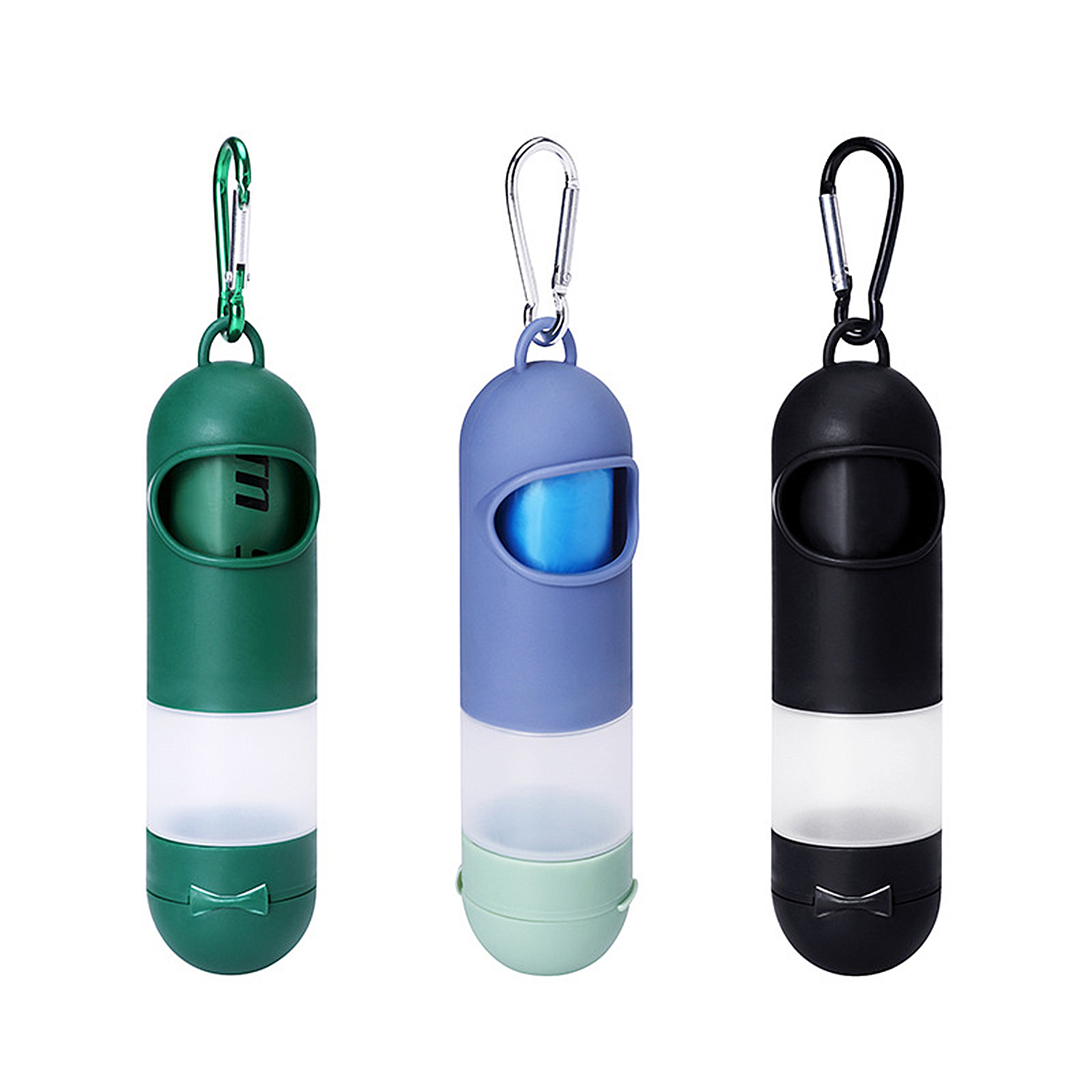 Manufacturer Wholesale Functional Black Blue Green Dog Poop Bag With Dispenser 2 In 1