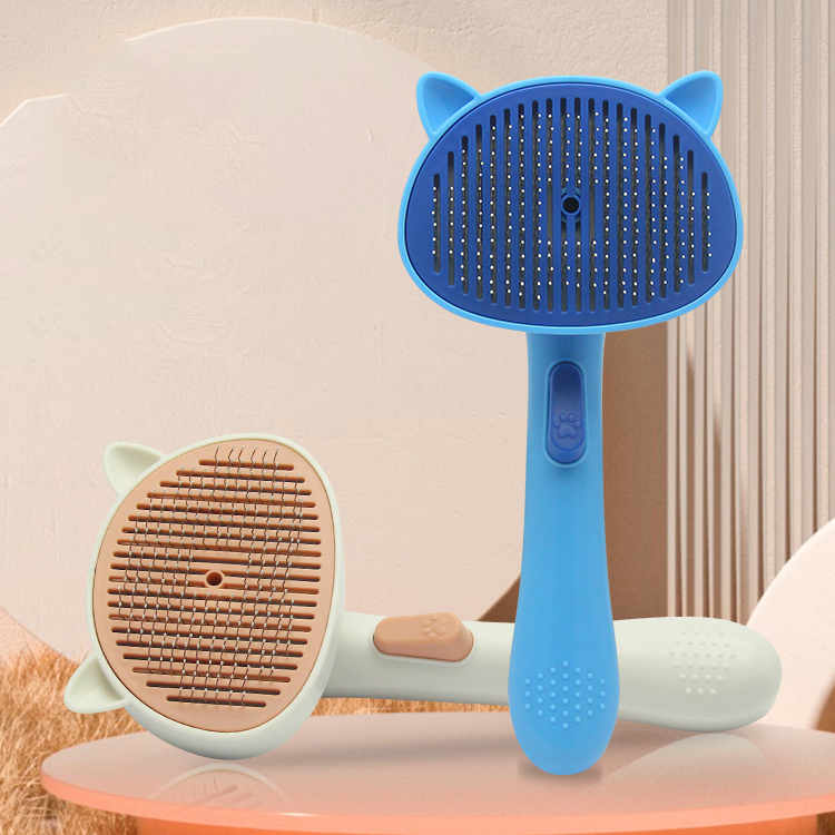 Manufacturer Wholesale One Button Remove Cute Design Cat Pet Comb