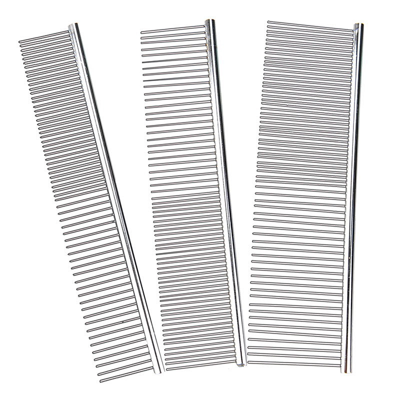 Manufacturer Wholesale Smooth Needle Sparse And Dense Double Teeth Dog Comb Stainless Steel